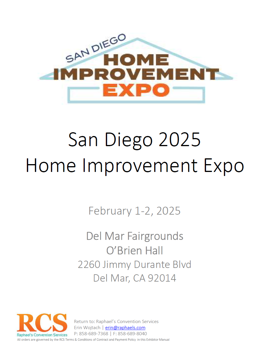 San Diego Home Improvement Exhibitor Kit 2025